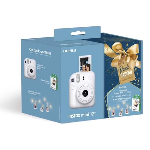 FUJIFILM Instax Mini 12 Blanc Pack Cadeau édition limitée