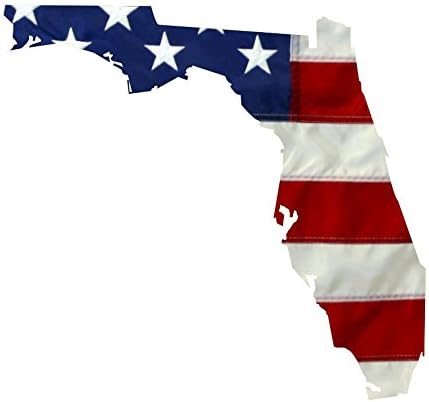 Evan Decals Calcomanía de vinilo realista con bandera de Estados Unidos del Estado de Florida, 4 pulgadas