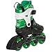 Powerslide Universe 940690 Inline Skates 4 W Green Adjustable for Children ABEC 7 Bearings