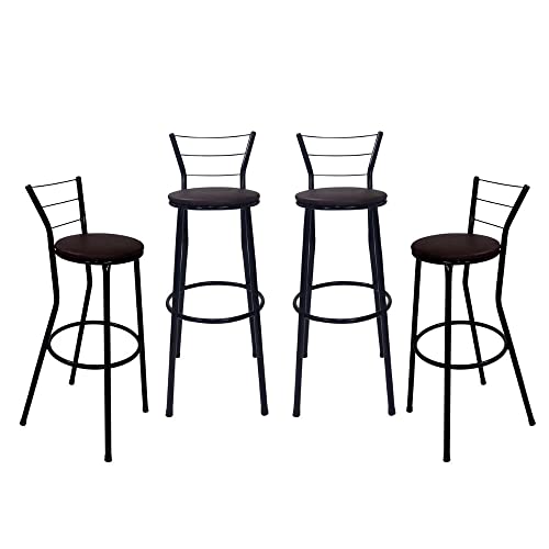 Kit 4 Banquetas Moderna Alta Com Desing Exclusivo Encosto Remivivel Area Gourmet Cozinha Americana B