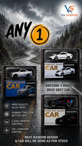 Image of Mini R /C Alloy Drift Car 1:64 Scale - 2.4GHz 4WD RC Racing Desk Toy with LED Lights & Cruise Control Feature (Kids & Collectors Edition) (Porsche 911 GT3 (992 Generation).)