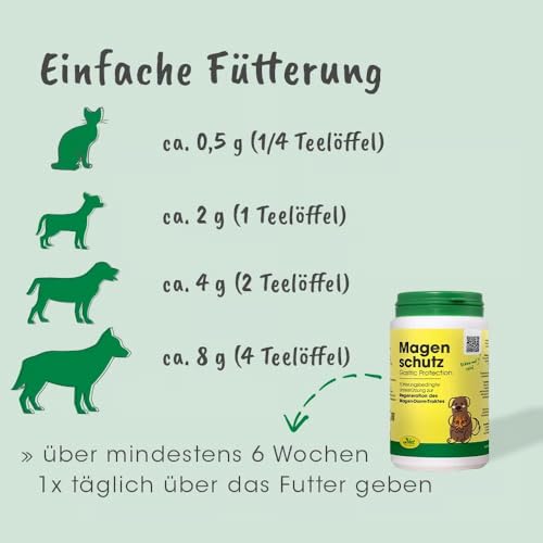 cdVet Magenschutz 100g - Pulver zur Förderung der Gesundheit von Magen und Darm für Hunde und Katzen