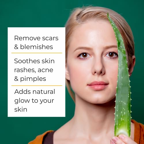Image of Khadi Turmeric Aloevera Gel Face Gel 99% Pure & Natural for Moisturizing & Hydrates, No SLS,200gm Pack of 1