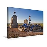 Premium Textil-Leinwand 45 x 30 cm Quer-Format Chinggis Khan Gedächtnisstätte, Leinwanddruck von Luxpictor