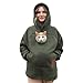 Katzenpullover Damen Hoodie Känguru Tasche Hoody Sweatshirt Mit Katzen Hund Tasche Langarmshirt Lässig Hoodie Pullover Haustiertasche Sweatjacke Katzenpulli Haustier Sport Hoodies Schwarz Rot Xl 6xl