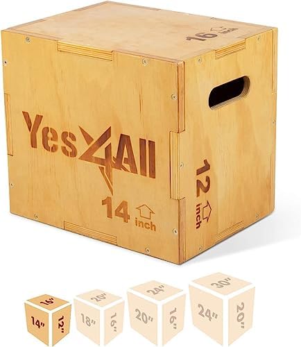 hiit gym – Yes4All 3 in 1 Wooden Plyo Box,