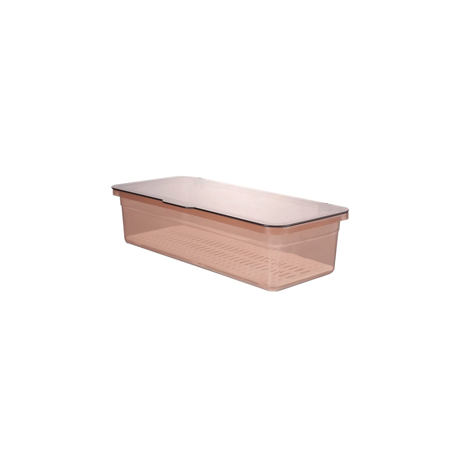 JINGYAN Storage Boxes 1pc Desktop Makeup Brushes Storage Holder Cosmetics Organizer Box(Light Brown)