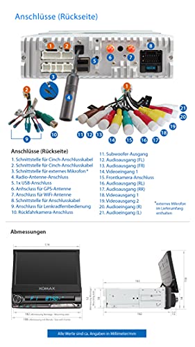 XOMAX XM-VA774 autoradio met Android 10, QuadCore, 2GB RAM, 32GB ROM, GPS-navigatie I Support: WiFi WLAN, 3G 4G, DAB… - Image 5