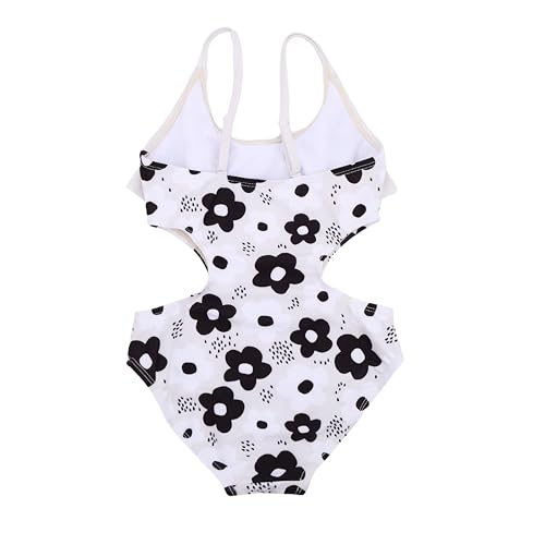 LIZENS One Piece Cut Out Swimsuit for Girls Swimwear with Ruffled Children Purple Bathing Suit2