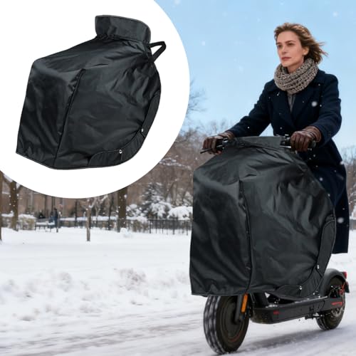 Manta para patinete contra lluvia y viento invernal con delantal grueso cubrepiernas 3