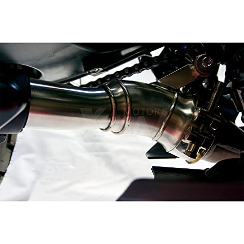 Kyn For Duke 250 390 2021, 250 Adventure 2021, 390 Adventure 2020 2021 Motorcycle Exhaust Muffler Mid Link Pipe With Heat Shield 250 Adv 390 Adv, Silver, Free #TOP4