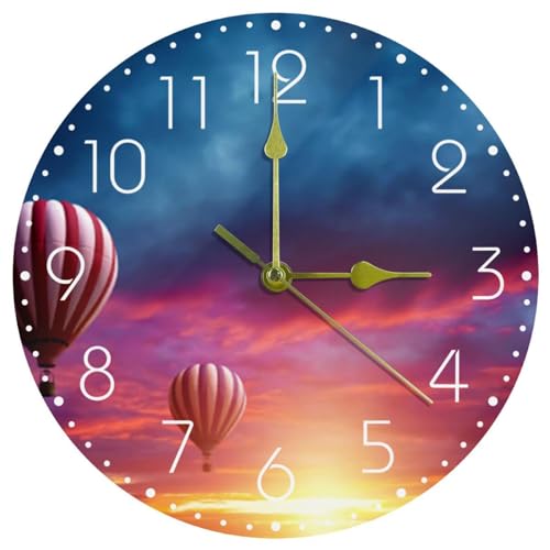 Horloge murale silencieuse à ballons multicolores idée cadeau - 2