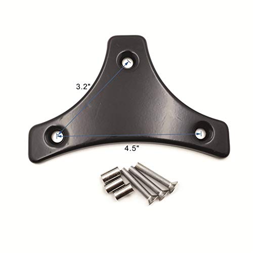 HTTMT MT501-005-BK Adjustable Black Backrest Sissy Bar with Pad Compatible with ALL YEAR Harley Davidson Touring Road King Street Glide (Need Docking Compatible with Install Sold Separately)