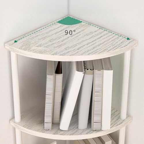 Image of Corner Shelf Easy to Use Organizer Multifunction for Kitchen Office Home 122Cm 5 Tier White