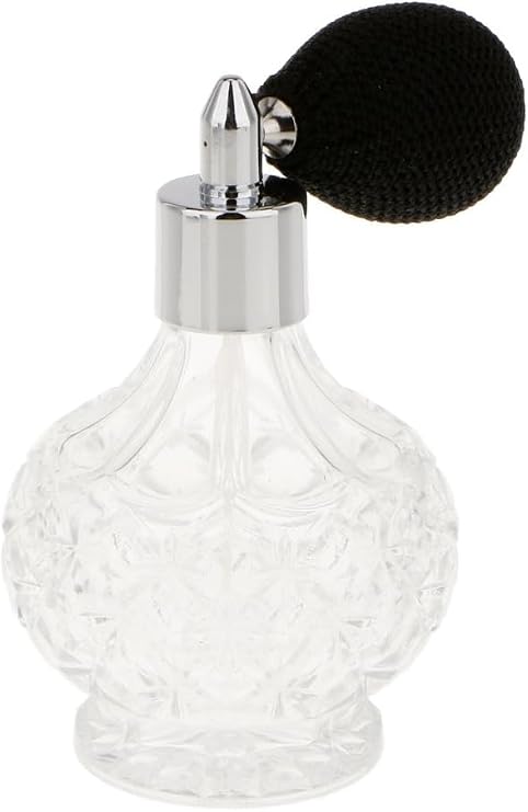 100ml واضح كريستال خمر نمط زجاجة عطر طويلة/قصيرة رذاذ شرابات مضخة البخاخة زجاجات زجاجية قابلة لإعادة التعبئة سيدة ماكياج أداة (أسود قصير)