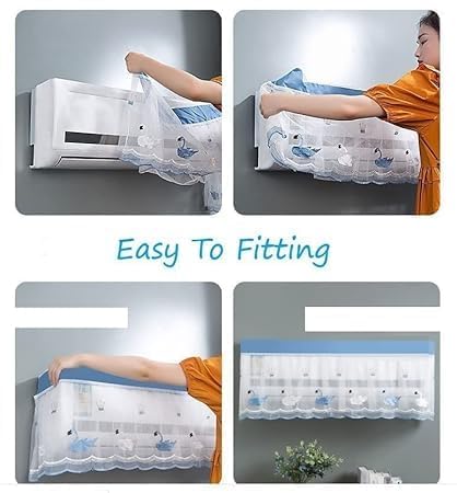 Image of Air Conditioner Cover for 1.5 Ton Split AC Dustproof for All Season Dustproof, Waterproof, Dust Cover (Multicolour & Pattern May Vary)