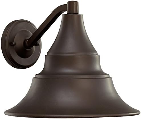 Quorum International 767-11-86 Sombra Matte Black Lantern, 11", Oiled Bronze
