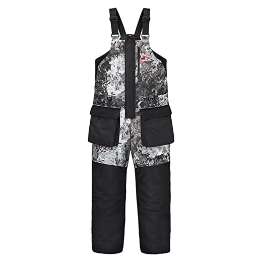 Piscifun Ice Fishing Bibs, Floating Waterproof Insulated Fishing Bib, Veil Camo, S