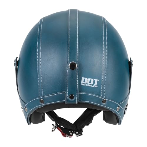LNCHAO Handmade Leather 3/4 Helmet
