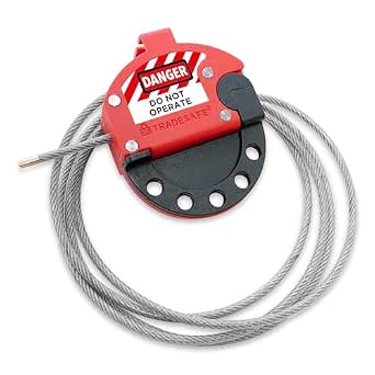 TRADESAFE Lockout Tagout Adjustable Cable Lock - 6 ft Steel Cable