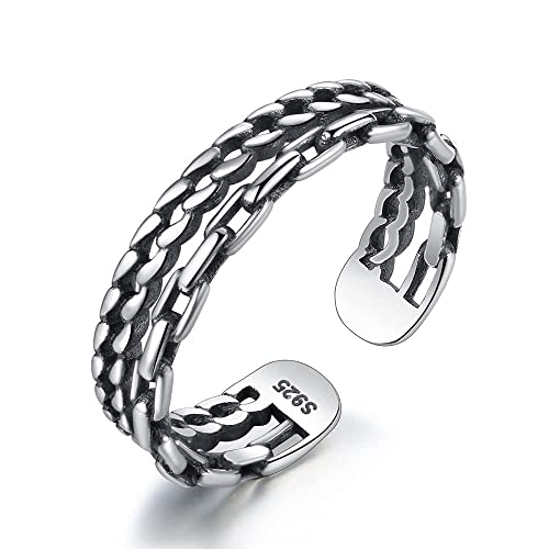 Bague de pouce double couche S925 pour un style bohème chic