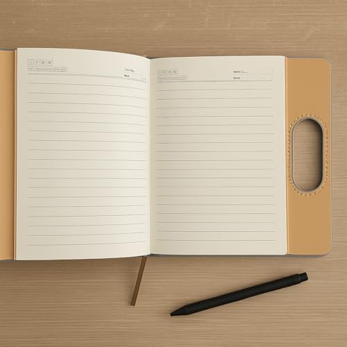 Image of A5 Journal Notebook Diary for Men Women | Office Journal Diary Notebook with Handle (200 Ruled Pages, 6 x 8.5 Inches, 80 GSM) (Handle Diary)