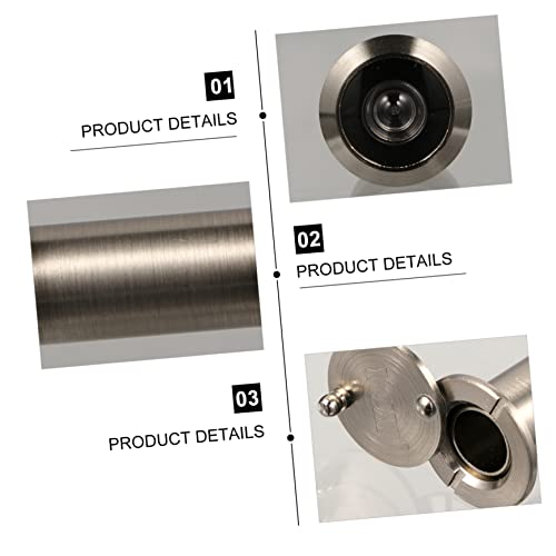 VILLCASE Mirilla de puerta contra robo de cobre con tapa Ángulo amplio de visión Ojo de cerradura para seguridad en el hogar Durable y confiable Detector de puerta para mayor seguridad en cualquier lugar miniatura 4