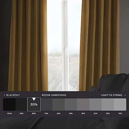 HPD Half Price Drapes Heritage Plush Velvet Curtains 84 Inches Long Room Darkening Curtains for Bedroom & Living Room 50W x 84L - Image 2