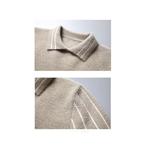 Pull japonais en tricot pour homme vêtement d'automne décontracté de couleur kaki - 5