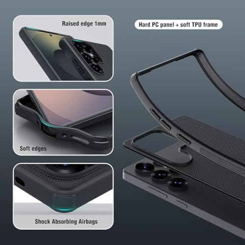 Image of Nilkin Slim Matte Series case for Samsung Galaxy S25 Ultra (S25-ultra), Shockproof and Scratch-Resistant, Lightweight Case for (S25 Ultra) Black