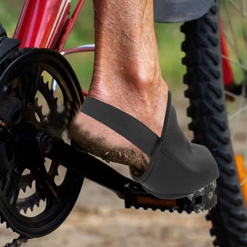 Cubiertas para zapatos de ciclismo antideslizantes y cortaviento, negras, para exteriores, con banda elástica, protectoras, tamaño 19x13 cm miniatura 6