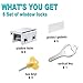 Sliding Window Locks (6 Sets), Security Window Locks with Keys, Adjustable Aluminum Sliding Window Stops, Easy Installation Without Drilling, for Vertical and Horizontal Sliding Windows (Silver)