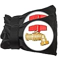 POROLIR Outdoor Faucet Covers for Winter Freeze Protection, Upgraded Thicken 8.5" H x 6.1" W Outside Garden Faucet Socks for Winter Waterproof Reusable Hose Bibs Insulated Spigot Cover, 2 Pack Black