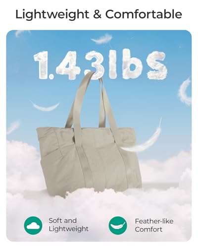 Image of BAGSMART Tote Bag for Women with Zipper, Gym Tote with Compartments, Laptop Work Tote Nurse Dance Yoga Bag for Sport, Travel