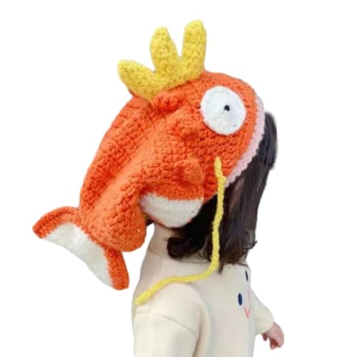 Beanie, Girl Cartoon Goldfish Knit Beanie Hat Y2K-Style Party Photo Props Hot Girl