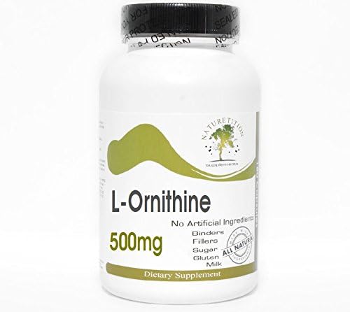 L-Ornithine 500mg ~ 200 Capsules - No Additives ~ Naturetition Supplements