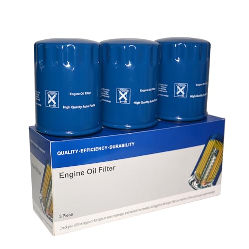Jaxivo PF63 Engine Oil Filters for F-150/Explorer/Mustang 2011-2024 Chevy Silverado Enclave 2011-2024 Acadia Savana Sierra Yukon XL Cadil-lac ATS CT4 CT5/XT6 CT6 CTS Escalade ESV SRX XT5 XTS 3PCS