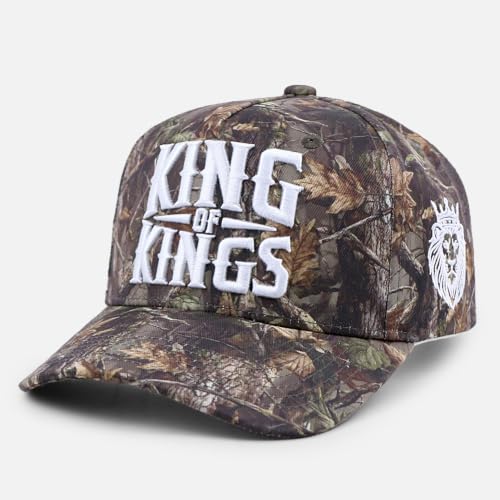Twin Vision Christian Trucker Hat – Faith-Based Snapback Cap for Men & Women, Adjustable, Embroidered Design (King of Kings (Camo)) - image 1