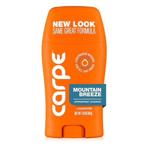 Carpe Underarm Antiperspirant Deodorant for Men and Women - 72 Hour Sweat & Odor Control - Clinical Strength Deodorant for Men - Long Lasting Deodorant Antiperspirant for Sweat - Mountain Breeze