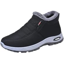 Womens Warm Sheepskin-Lined Boots 2025 Sheepskin-Lined Waterproof Hiking Snow Boots Wide Toe Box Shoe Minimalist Sneakers