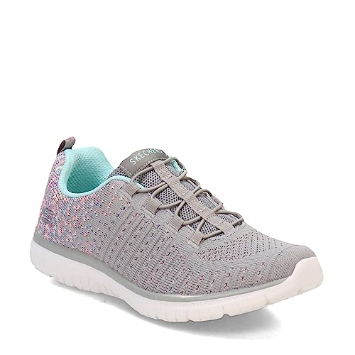 Skechers Women's Virtue, Gray/Multi, 7 Wide