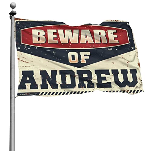 Drapeaux pour chambre de garçon et dortoir universitaire | Ambiance Beware of Andrew