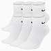 NIKE 6 X Sport Freizeit Socken Strümpfe 2X3er Pack SX7667, Farbe:Weiß, Größe:M = 38-42