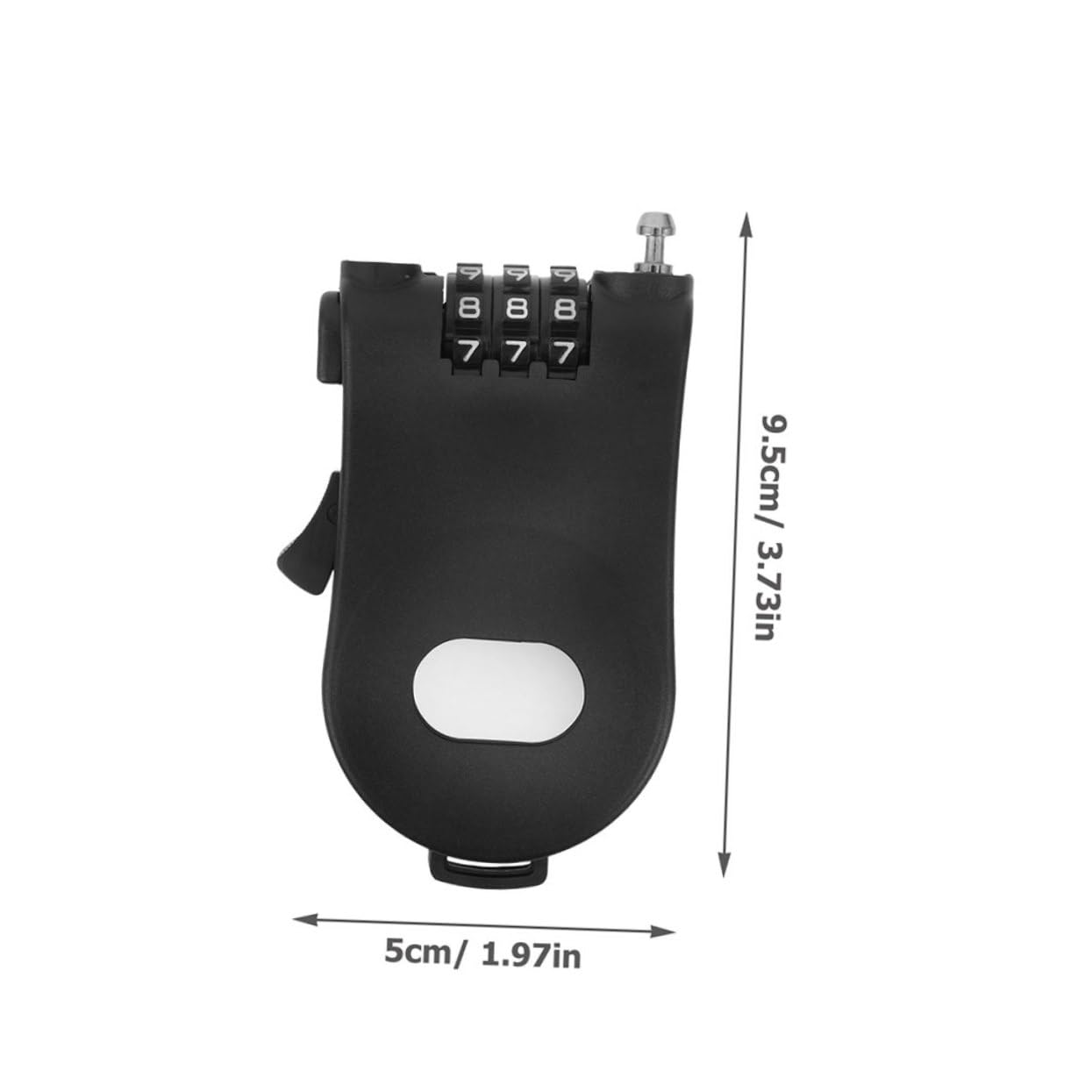 Generic 2pcs Retractable Bike Lock Cable Heavy Duty -Theft Lock for Helmets Scooters Convenient Keyless Design for Outdoor Cycling