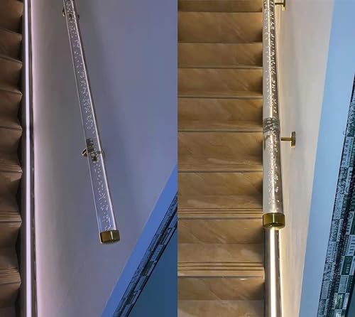 Barandilla de acrílico transparente de diseño moderno con soporte en D de lujo 3
