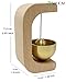 XIUCAI 4-Piece Wood Door Chime, with Magnetic or Adhesive Mounting, No-Tools Installation, Brass Bell for Renting Moving Entryway Decor,Raw Wood Adhesive