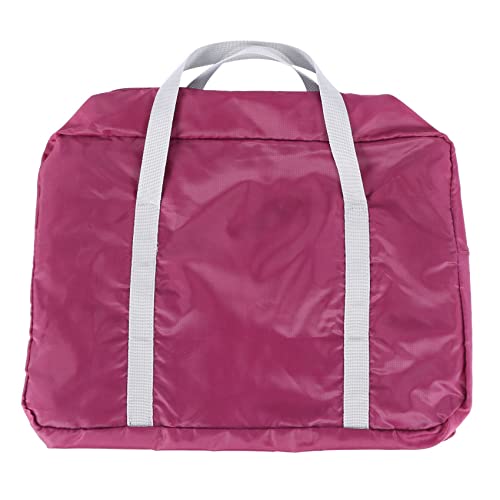 2X Large Capacity Casual Folding Waterproof Luggage Storage Bags Suitcase Handbag Tote Bag Burgundy4