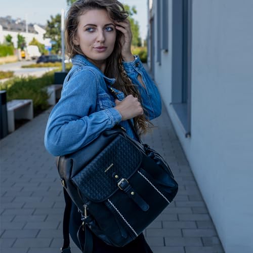 Image of Missnine Leather Backpack Purse for Women, Ladies Fashion Backpacks, Convertible Vintage Bag for Travel, Work, Everyday