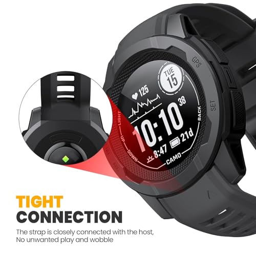 Bracelet Instinct 2 silicone 22mm orange anti irritation sport - 2