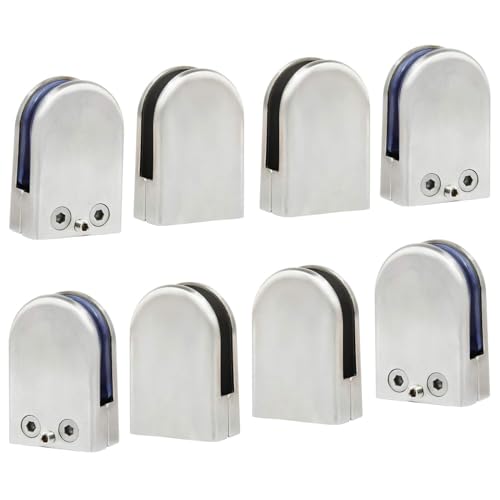 8 Morsetti Vetro Acciaio Inox 304 - Regolabili Per Ringhiere E Scale, Per Vetri Spessi 8-10mm - Foto 6